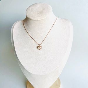 Stainless steel heart pendant necklace